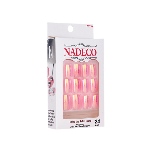 Nadeco Nail Art Trendsetters, Chrome Press On Nail Tips, 24 Nails, CB01XC-04 OK0614MD