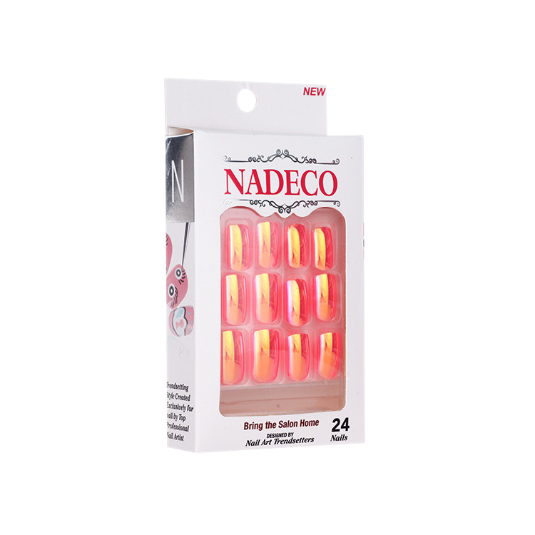 Nadeco Nail Art Trendsetters, Chrome Press On Nail Tips, 24 Nails, CB01XC-05 OK0614MD