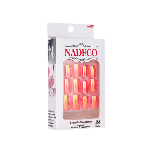 Nadeco Nail Art Trendsetters, Chrome Press On Nail Tips, 24 Nails, CB01XC-05 OK0614MD