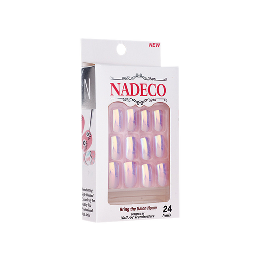 Nadeco Nail Art Trendsetters, Chrome Press On Nail Tips, 24 Nails, CB01XC-06 OK0614MD