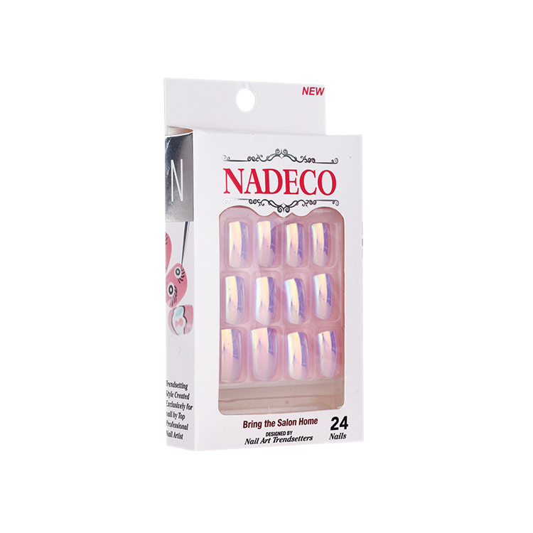 Nadeco Nail Art Trendsetters, Chrome Press On Nail Tips, 24 Nails, CB01XC-06 OK0614MD