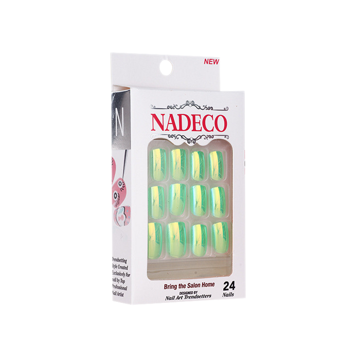 Nadeco Nail Art Trendsetters, Chrome Press On Nail Tips, 24 Nails, CB01XC-08 OK0614MD