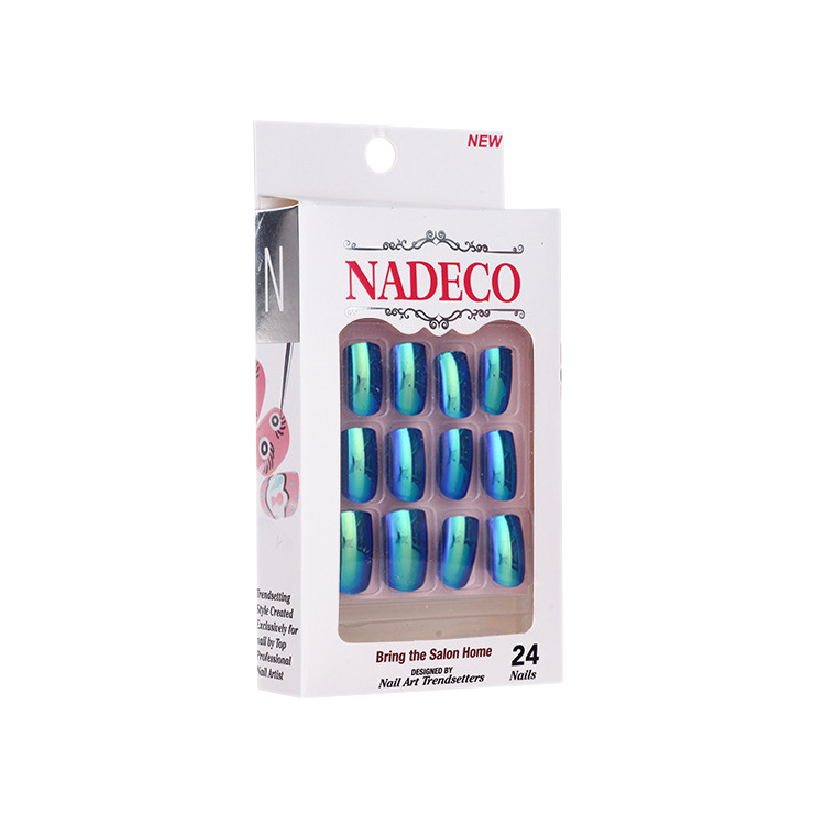 Nadeco Nail Art Trendsetters, Chrome Press On Nail Tips, 24 Nails, CB01XC-11 OK0614MD
