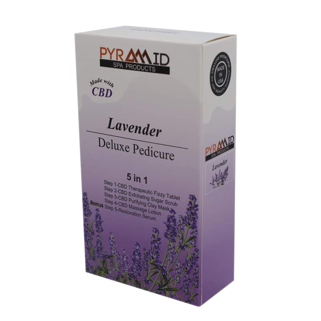 Pyramid LAVENDER Deluxe Pedicure 5 in 1 with CBD (Packing: 50 packs/case)