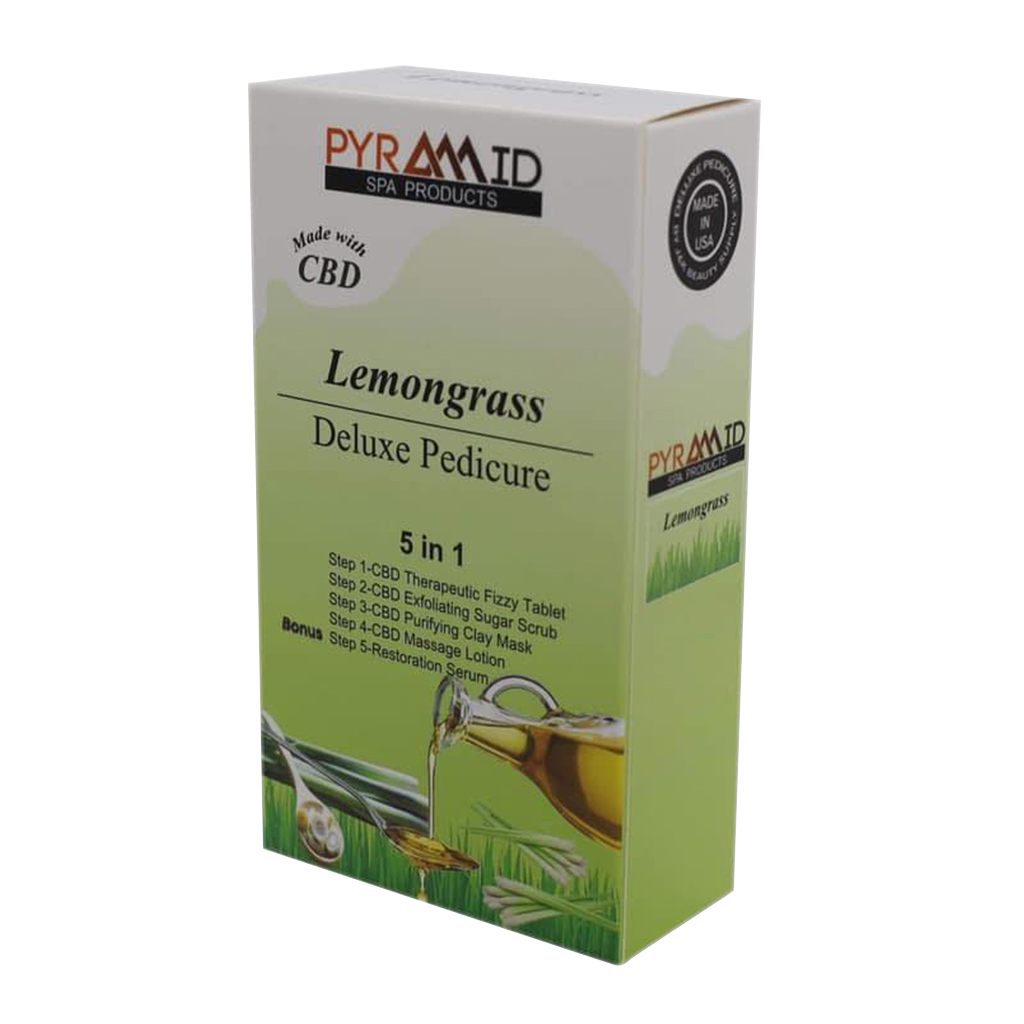 Pyramid LEMONGRASS Deluxe Pedicure 5 in 1 with CBD (Packing: 50 packs/case)