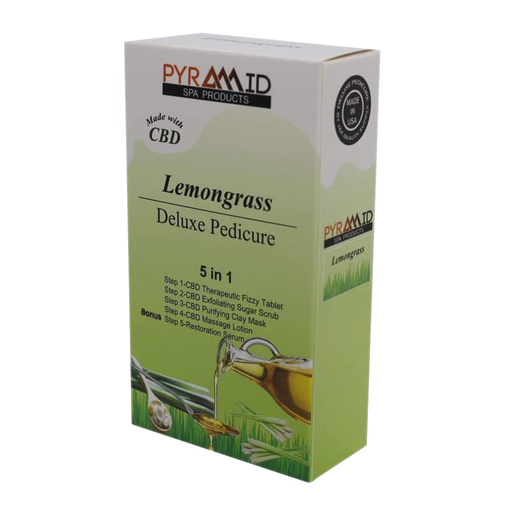 Pyramid LEMONGRASS Deluxe Pedicure 5 in 1 with CBD, CASE (Pk: 50 packs/case)