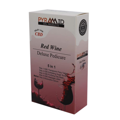 Pyramid RED WINE Deluxe Pedicure 5 in 1, CASE, (Pk: 50 packs/case)