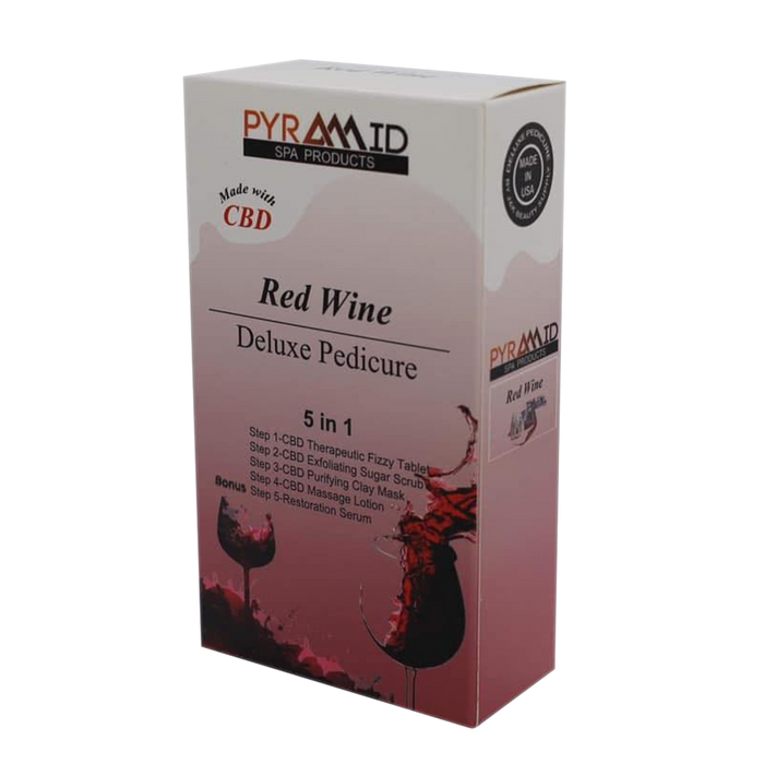 Pyramid RED WINE Deluxe Pedicure 5 in 1, CASE, (Pk: 50 packs/case)