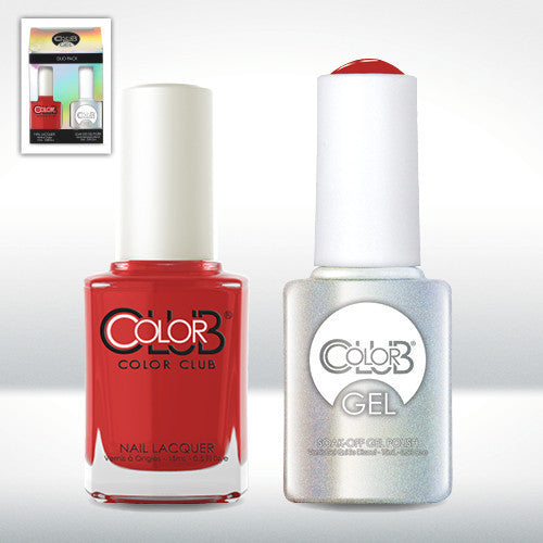 Color Club Nail Lacquer And Gel Polish, Cadillac Red, 0.5oz, GEL115 KK