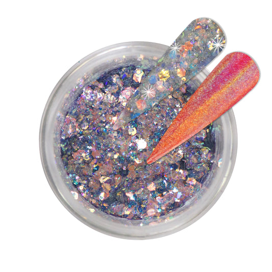 iGel Acrylic/Dipping Powder, Holographic Chrome Collection, CD07, Mermaid Treasure, 2oz OK0204VD