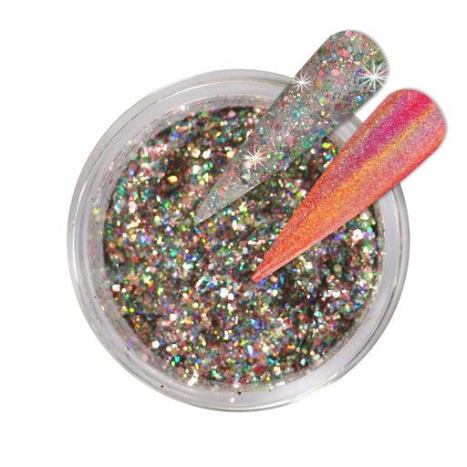 iGel Acrylic/Dipping Powder, Holographic Chrome Collection, CD11, Love Spell, 2oz OK0204VD