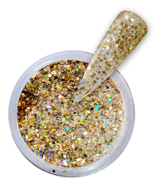 iGel Acrylic/Dipping Powder, Cosmic Glitter Collection, CG15, Shine All Day, 2oz OK1110VD