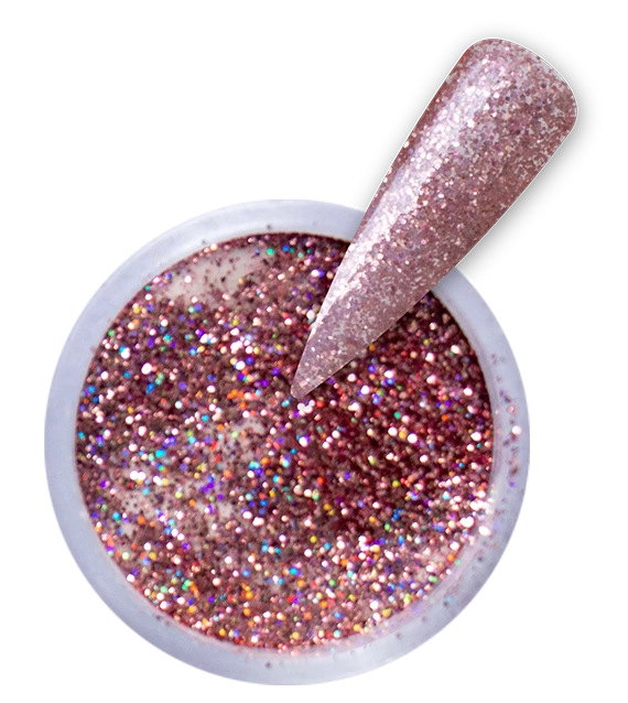 iGel Acrylic/Dipping Powder, Cosmic Glitter Collection, CG20, Rosy Twinkle, 2oz OK1110VD