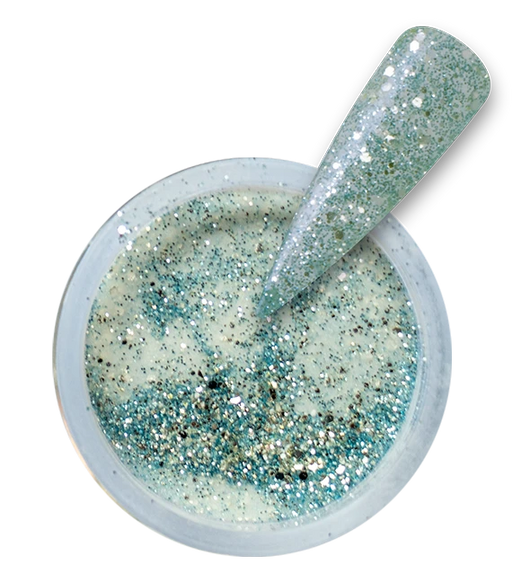 iGel Acrylic/Dipping Powder, Cosmic Glitter Collection, CG31, Silvery Blue, 2oz OK1110VD
