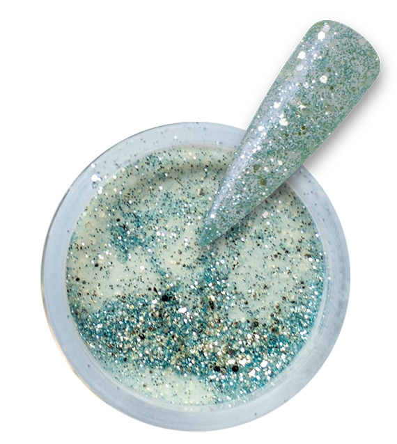 iGel Acrylic/Dipping Powder, Cosmic Glitter Collection, CG31, Silvery Blue, 2oz OK1110VD