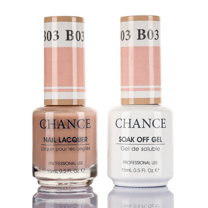 Chance Gel Polish & Nail Lacquer (by Cre8tion), Bare Collection, B03 (Matching OPI T65), 0.5oz, 0916-1326