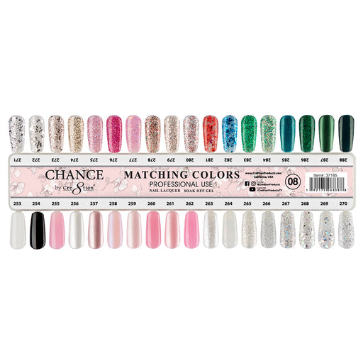 Chance Gel Polish & Nail Lacquer (by Cre8tion), Tips Sample #08 (From 253 To 288)