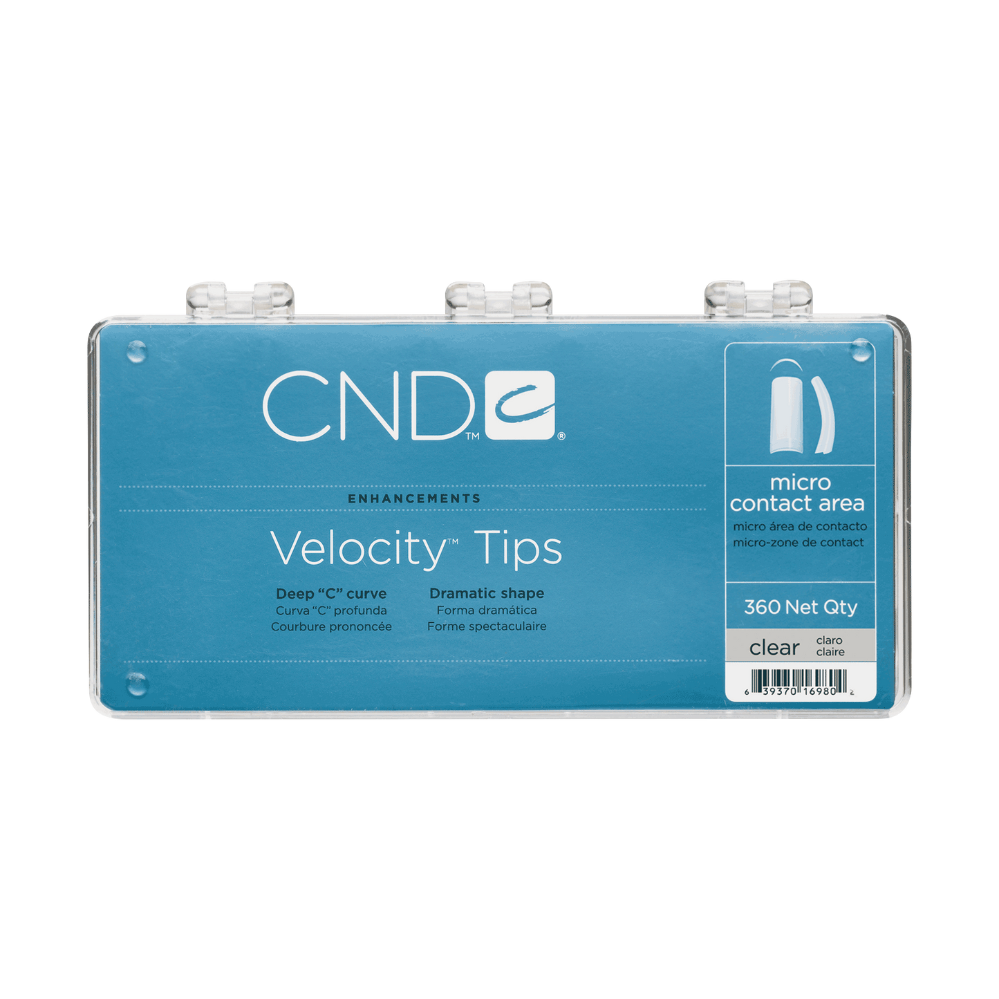 CND Velocity Tips, CLEAR, 360 pcs/box, 98404 OK0611MD