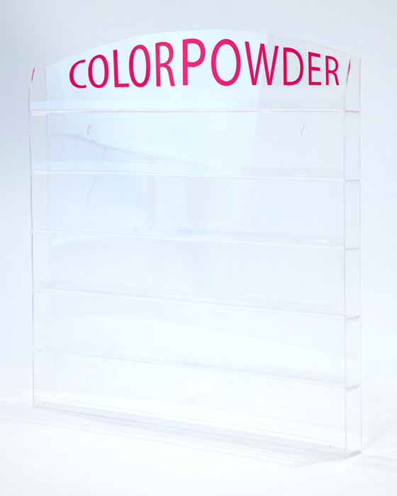 Cre8tion Acrylic Wall Mounted Rack "Color Powder", 96 jars, 1oz, (Packing: 6pcs/case) 10168 OK0401VD