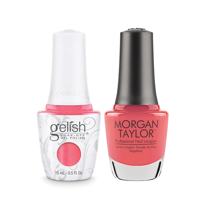 Gelish Gel Polish & Morgan Taylor Nail Lacquer, Cancan We Dance?, 0.5oz, 1110176 + 50176 KK0907