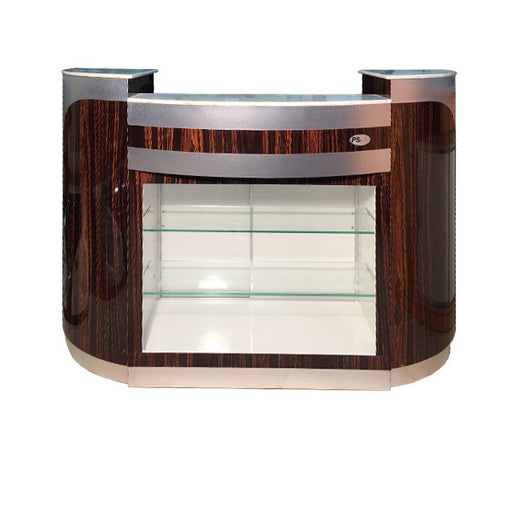 SPA Reception Desk, Cherry/Aluminum, C-209CA (NOT Included Shipping Charge)