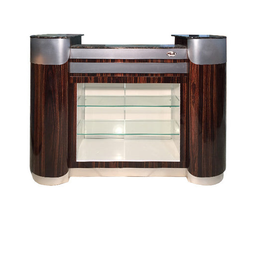 SPA Reception Desk, Cherry/Aluminum, C-108CA (NOT Included Shipping Charge)