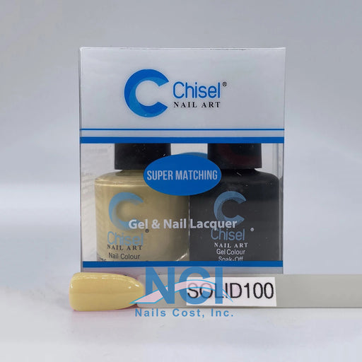 Chisel Nail Lacquer And Gel Polish, Solid Collection, SOLID100, 0.5oz OK0605LK