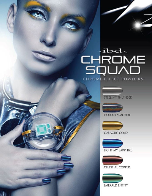 IBD Dipping Powder, Chrome Squad Collection, 0.5oz Fulline of 6 colors