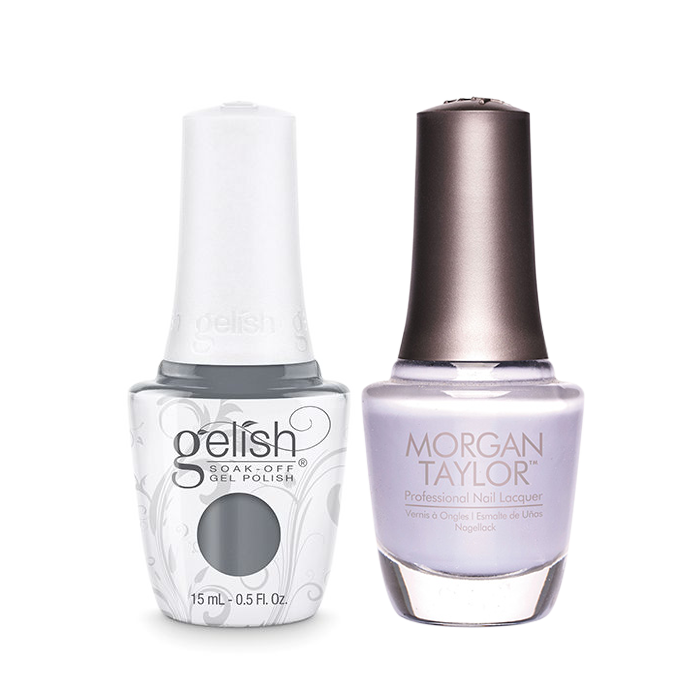 Gelish Gel Polish & Morgan Taylor Nail Lacquer, Clean Slate/ Who-Dini? , 0.5oz, 1110939 + 50138