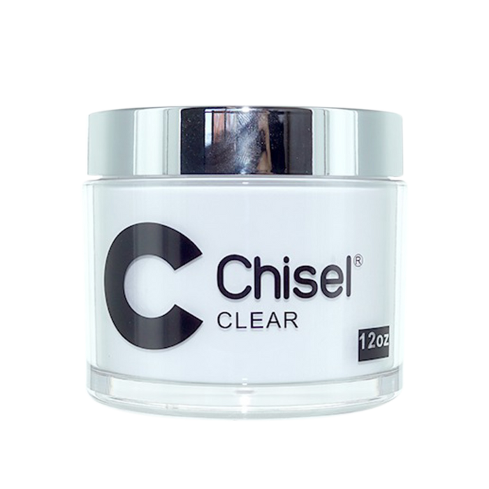 Chisel 2in1 Acrylic/Dipping Powder, Pink & White Collection, CLEAR, 12oz (Packing: 60 pcs/case)