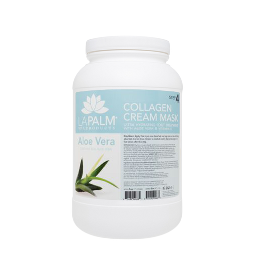La Palm Collagen Cream Foot Mask, Aloe Vera, 1Gal (Packing: 4pcs/case)