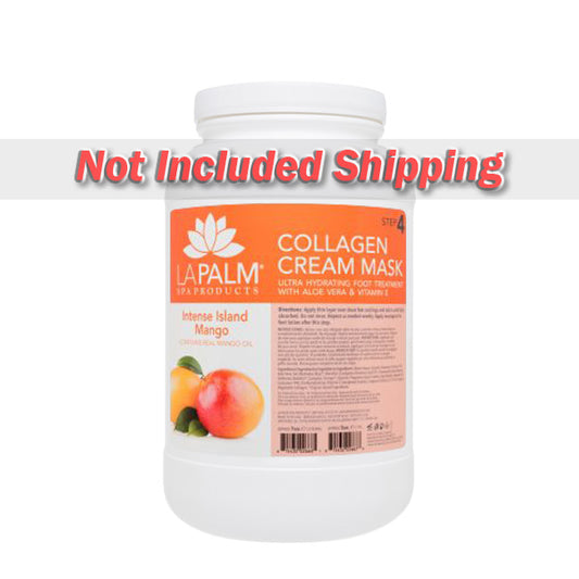 La Palm Collagen Cream Foot Mask, Intense Island Mango, 1Gal (Packing: 4pcs/case)