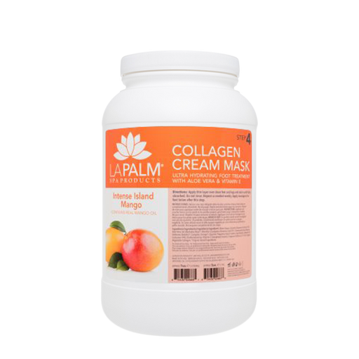 La Palm Collagen Cream Foot Mask, Intense Island Mango, 1Gal (Packing: 4pcs/case)