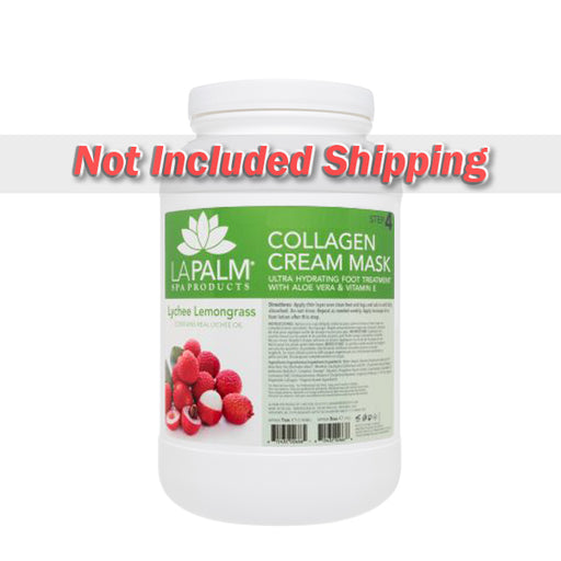 La Palm Collagen Cream Foot Mask, Lychee Lemongrass, 1Gal (Packing: 4pcs/case)