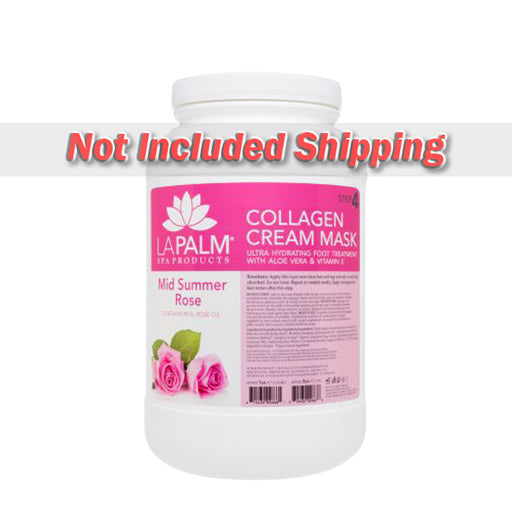 La Palm Collagen Cream Foot Mask, Mid Summer Rose, 1Gal (Packing: 4pcs/case)