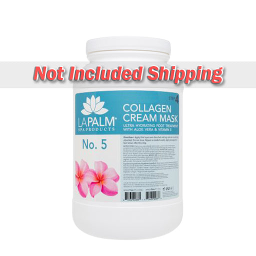 La Palm Collagen Cream Foot Mask, No.5, 1Gal (Packing: 4pcs/case)