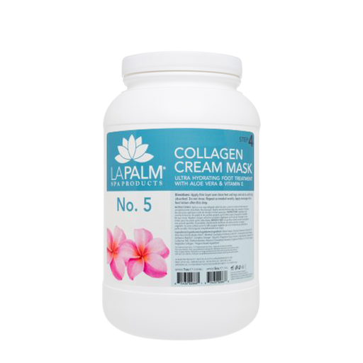 La Palm Collagen Cream Foot Mask, No.5, 1Gal (Packing: 4pcs/case)