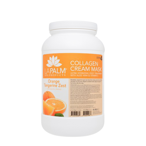 La Palm Collagen Cream Foot Mask, Orange Tangerine Zest, 1Gal (Packing: 4pcs/case)