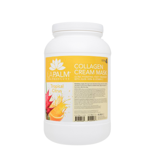 La Palm Collagen Cream Foot Mask, Tropical Citrus, 1Gal (Packing: 4pcs/case)