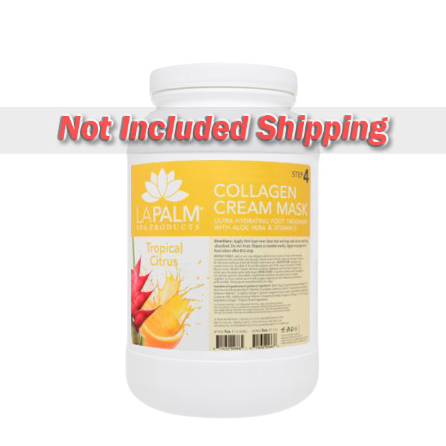 La Palm Collagen Cream Foot Mask, Tropical Citrus, 1Gal (Packing: 4pcs/case)