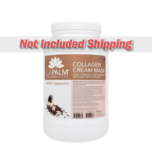 La Palm Collagen Cream Foot Mask, Vanilla Cappuccino, 1Gal (Packing: 4pcs/case)