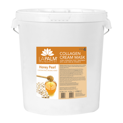 La Palm Collagen Cream Foot Mask, Honey Pearl, 5Gal KK