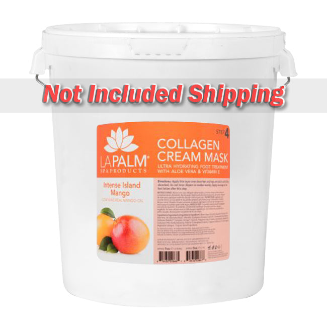 La Palm Collagen Cream Foot Mask, Intense Island Mango, 5Gal KK