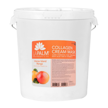 La Palm Collagen Cream Foot Mask, Intense Island Mango, 5Gal KK