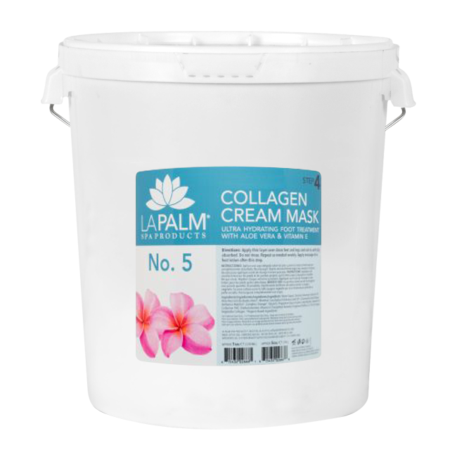 La Palm Collagen Cream Foot Mask, No.5, 5Gal KK
