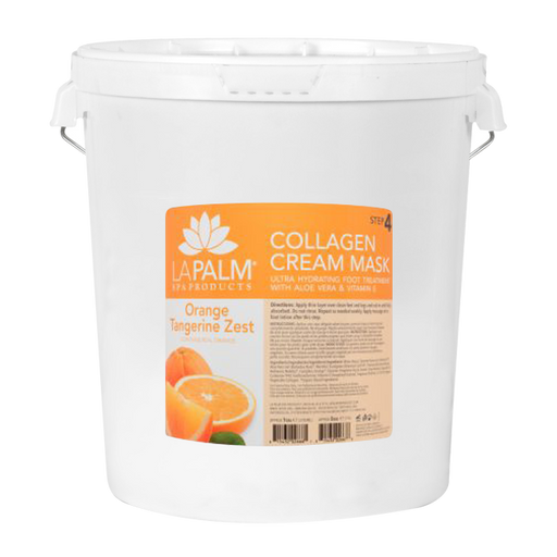 La Palm Collagen Cream Foot Mask, Orange Tangerine Zest, 5Gal KK