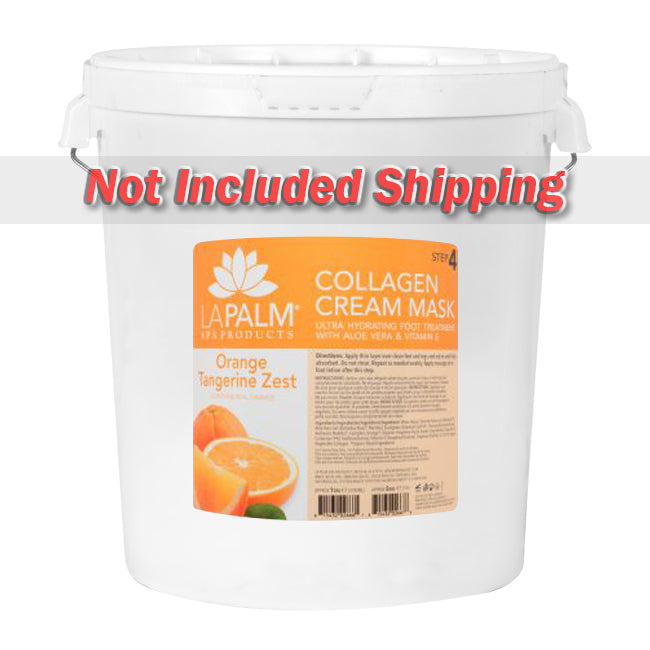 La Palm Collagen Cream Foot Mask, Orange Tangerine Zest, 5Gal KK