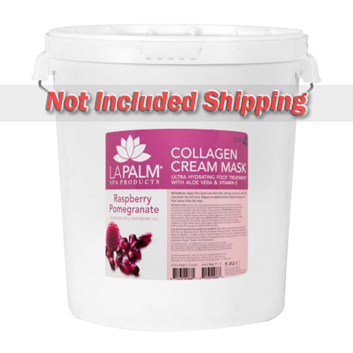 La Palm Collagen Cream Foot Mask, Raspberry & Pomegranate, 5Gal KK
