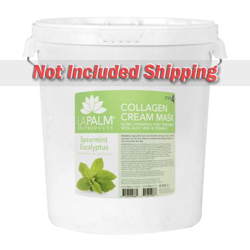 La Palm Collagen Cream Foot Mask, Spearmint Eucalyptus, 5Gal KK