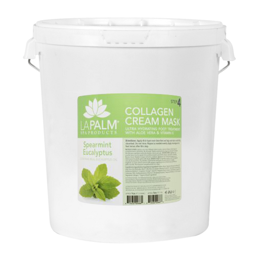 La Palm Collagen Cream Foot Mask, Spearmint Eucalyptus, 5Gal KK